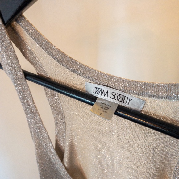 Dream Society Champagne Shimmer Tank Top Small - Picture 2 of 5